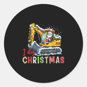 Ik graaf Kerstmis Backcute SS Schattige SS Loader Ronde Sticker