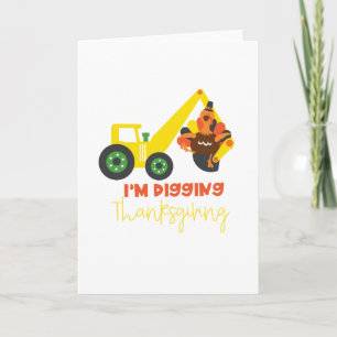 Ik Graaf Kerstmis Kalkoen Tractor Schattige Kinder Kaart