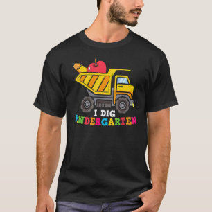 Ik graaf kleuterschool vrachtwagen school leraar s t-shirt
