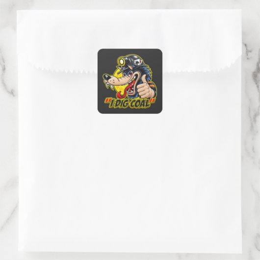 IK GRAAF KOOL VIERKANTE STICKER (Tas)