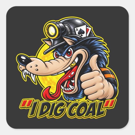 IK GRAAF KOOL VIERKANTE STICKER (Voorkant)