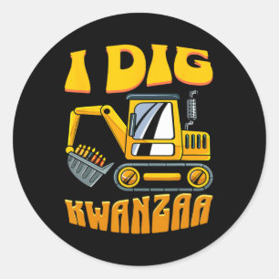 Ik Graaf Kwanzaa Kinara Kaarsen Constructie Kinder Ronde Sticker