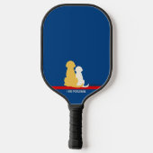 Ik graaf Pickleball gepersonaliseerde Pickleball P Pickleball Paddle (Achterkant)