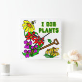 Ik graaf Planten Floral Gardener Gezegde wandklok (Huis)