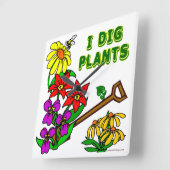 Ik graaf Planten Floral Gardener Gezegde wandklok (Hoek)