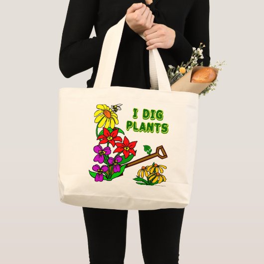 Ik graaf Planten Gardener Gezegde Grote Tote Bag (Voorkant (product))