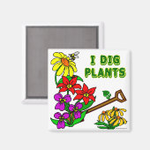Ik graaf Planten Gardener Gezegde Magneet (Voorkant / Achterkant)