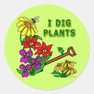 Ik graaf Planten Gardener Gezegde Ronde Sticker