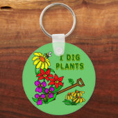 Ik graaf Planten Gardener Gezegde Sleutelhanger (Voorkant)