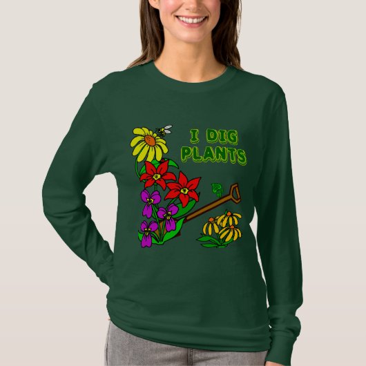 Ik Graaf Planten Gardener Slogan T-shirt (Voorkant)