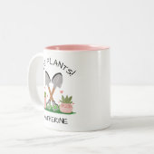 Ik graaf Planten Grappig Gezegde Custom Plant Love Tweekleurige Koffiemok (Voorkant links)