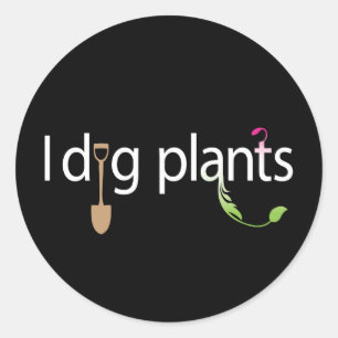 Ik graaf Planten Ronde Sticker