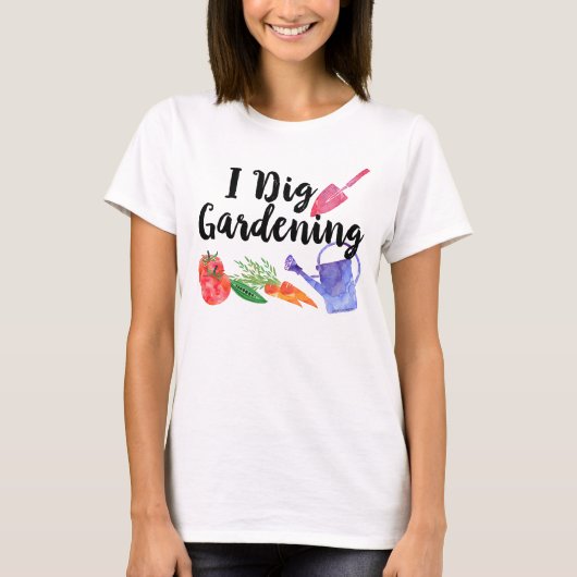 Ik graaf Tuinieren Schattigee Tuin Plant Outdoor V T-shirt (Voorkant)