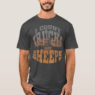 Ik graaf vrachtwagens, niet schapen, vrachtwagens, t-shirt