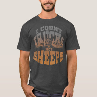 Ik graaf vrachtwagens, niet schapen, vrachtwagens, t-shirt