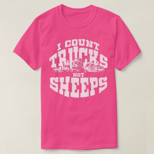 Ik graaf vrachtwagens, niet schapen, vrachtwagens, t-shirt (Design voorkant)