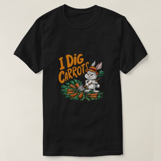 Ik graaf wortels t-shirt (Design voorkant)