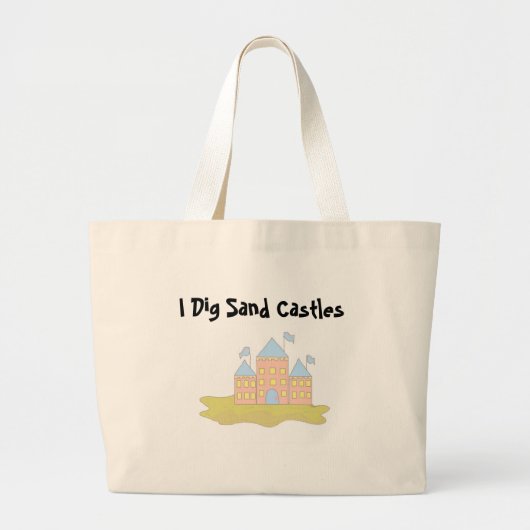 Ik Graaf Zandkastelen Grote Tote Bag (Voorkant)