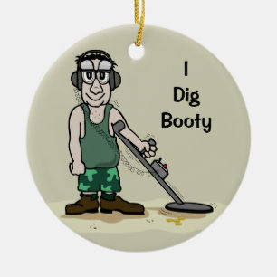 Ik graf buit metaal detecteren Guy Treasure Hunter Keramisch Ornament
