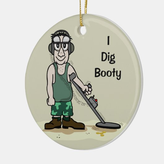 Ik graf buit metaal detecteren Guy Treasure Hunter Keramisch Ornament (Links)