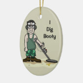 Ik graf buit metaal detecteren Guy Treasure Hunter Keramisch Ornament (Links)
