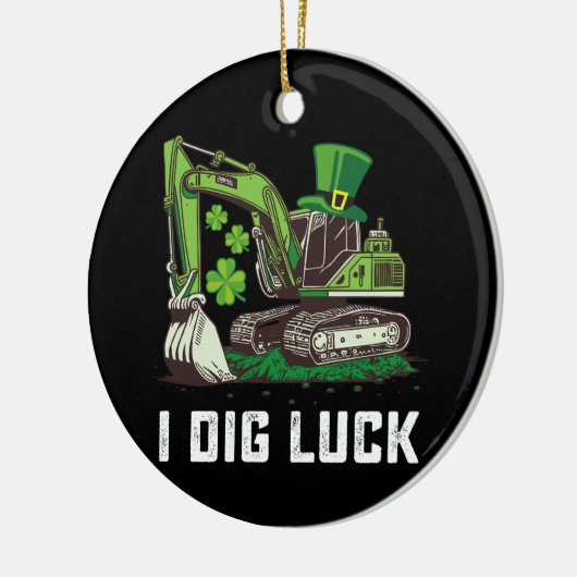 Ik graf geluk graafmachine St Patrick's Day Iers Keramisch Ornament (Links)