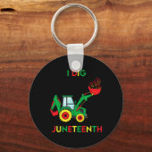 Ik graf Juneteenth Fists Tractor Leuke Peuter Jong Sleutelhanger (Achterkant)