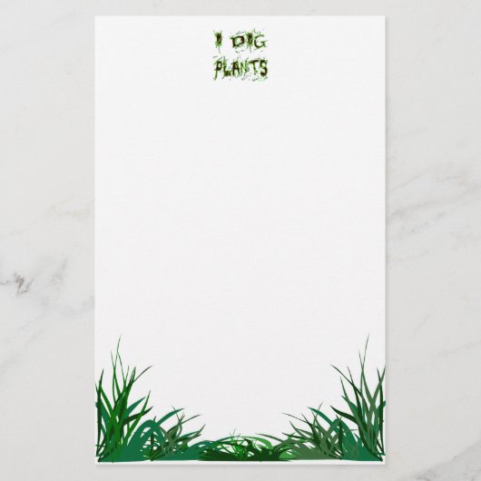 Ik graf Planten tuinman slogan briefpapier (Voorkant)