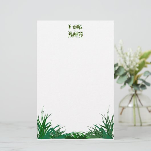 Ik graf Planten tuinman slogan briefpapier (Staand voorkant)