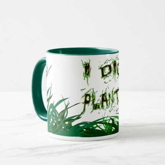 Ik graf Planten tuinman slogan koffie Mok (Voorkant links)