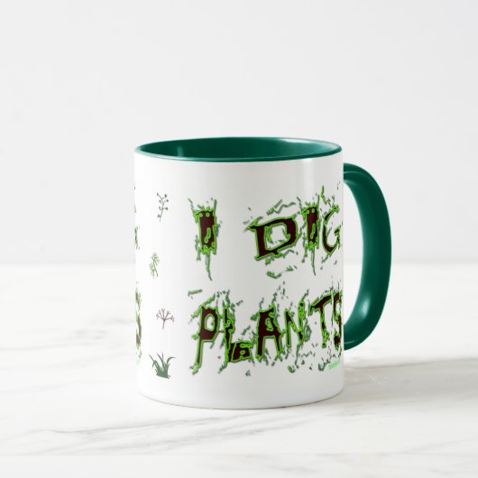 Ik graf Planten tuinman slogan koffie Mok (Voorkant rechts)