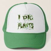 Ik graf Planten tuinman slogan Trucker Pet (Voorkant)
