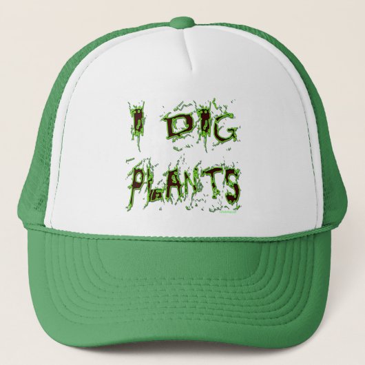 Ik graf Planten tuinman slogan Trucker Pet (Voorkant)