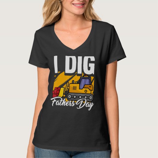 Ik graf vaders dag koele graafmachine constructie  t-shirt (Voorkant)