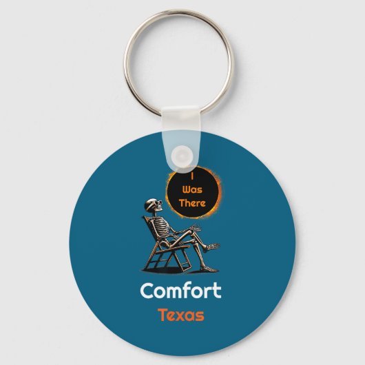 Ik Grappige Zonsverduistering Comfort Texas Daar Sleutelhanger (Voorkant)