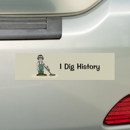Ik graven geschiedenis metaal detecteren Guy Bumpersticker (Op auto)