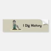 Ik graven geschiedenis metaal detecteren Guy Bumpersticker (Voorkant)