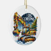 Ik graven kerst bouw keramisch ornament (Rechts)