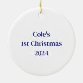 Ik graven kerst bouw keramisch ornament (Achterkant)