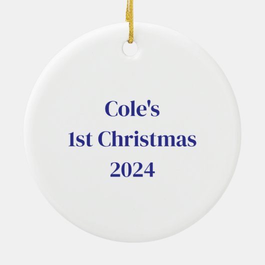 Ik graven kerst bouw keramisch ornament (Achterkant)