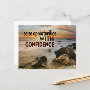 "Ik grijp kansen" Motivatie Affirmatie Briefkaart