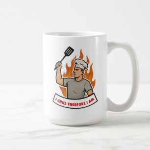 Ik GRIL DUS IK BESTA voor vader echtgenoot zoon gr Koffiemok