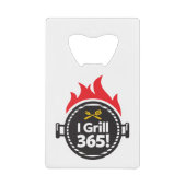 Ik Grill 365. Creditkaart Flessenopener (Voorkant)