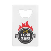 Ik Grill 365. Creditkaart Flessenopener (Achterkant)