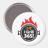 Ik Grill 365. Magneet (Voorkant / Achterkant)