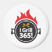 Ik Grill 365. Magneet (Voorkant)