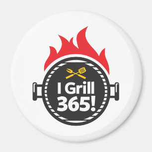 Ik Grill 365. Magneet