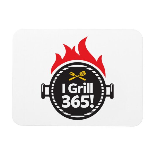 Ik Grill 365. Magneet (Horizontaal)