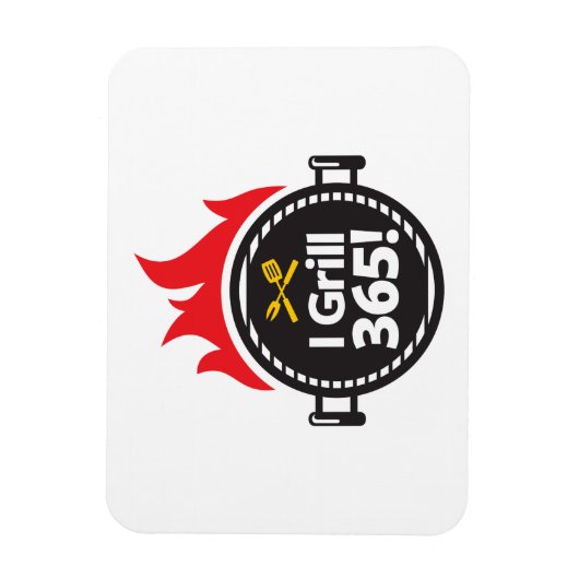 Ik Grill 365. Magneet (Verticaal)