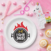 Ik Grill 365. Papieren Bordje (Feest)